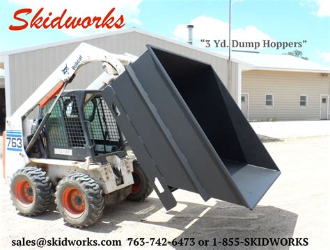 trash hopper for skid steer|concrete skid hopper.